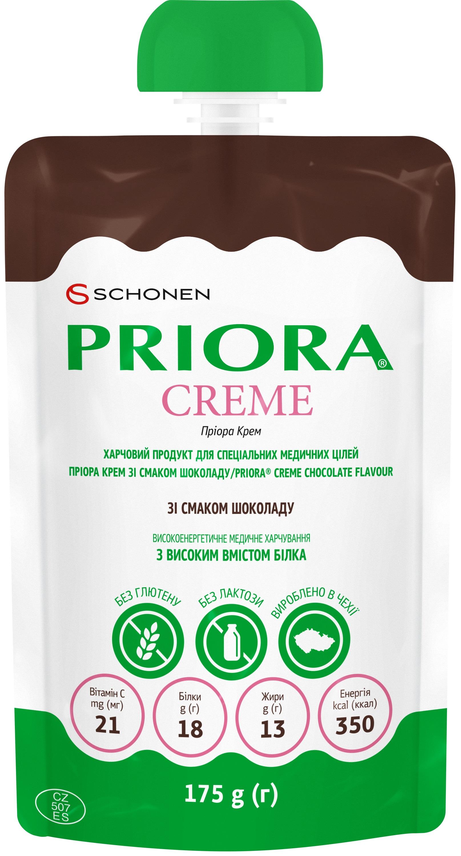 ПРІОРА КРЕМ ЗІ СМАКОМ ШОКОЛАДУ /PRIORA® CRÈME CHOCOLATE FLAVOUR, 175 g (г)